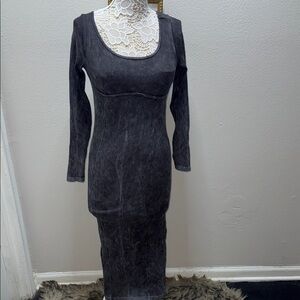 BDG Dark Gray Long Sleeve Dress